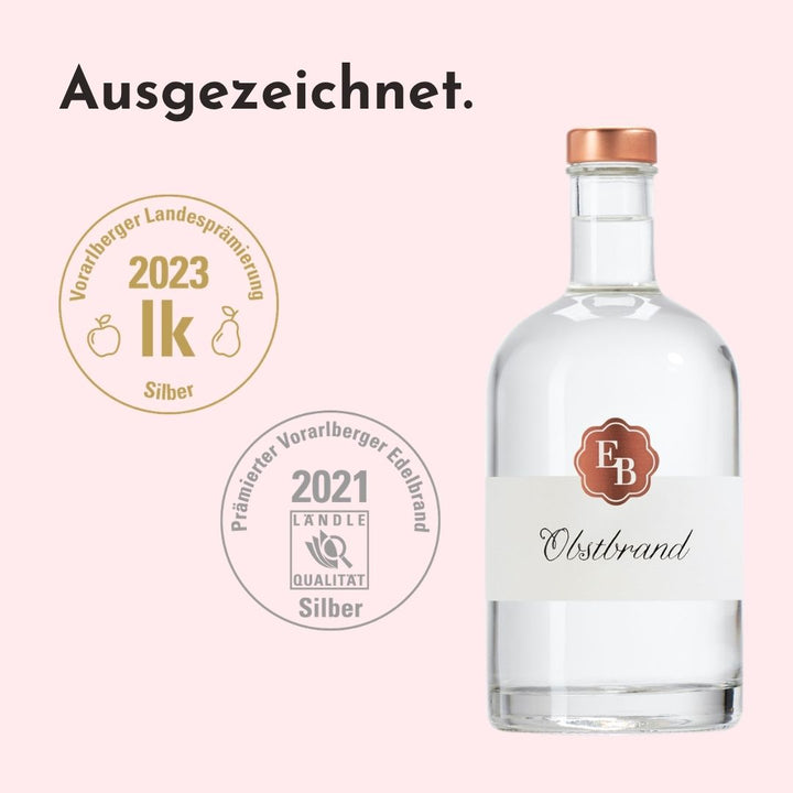 Der Obstbrand der Destillerie Brunner wurde bei der Vorarlberger Landesprämierung von einer Fachjury hervorragend bewertet.
