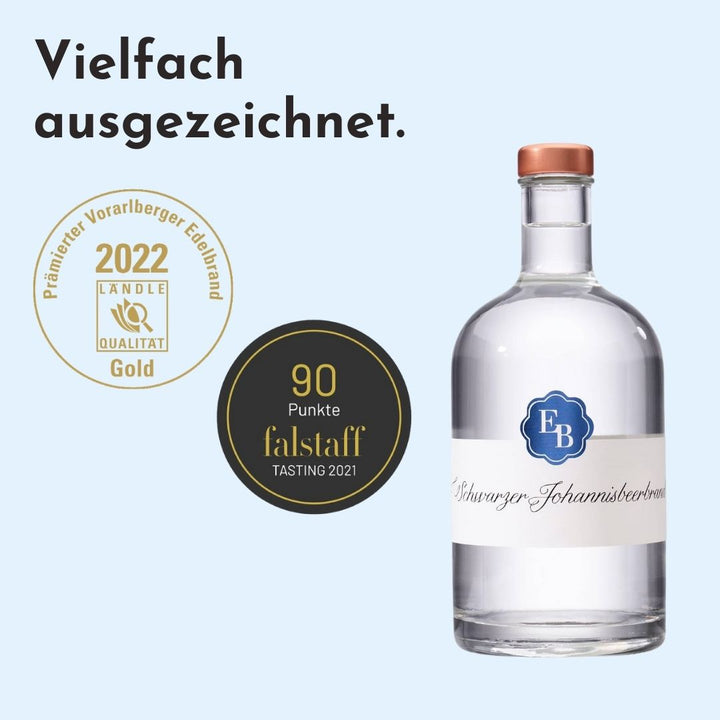 Der Johannisbeer Schnaps der Destillerie Brunner wurde international bei Falstaff von einer Fachjury hervorragend bewertet.