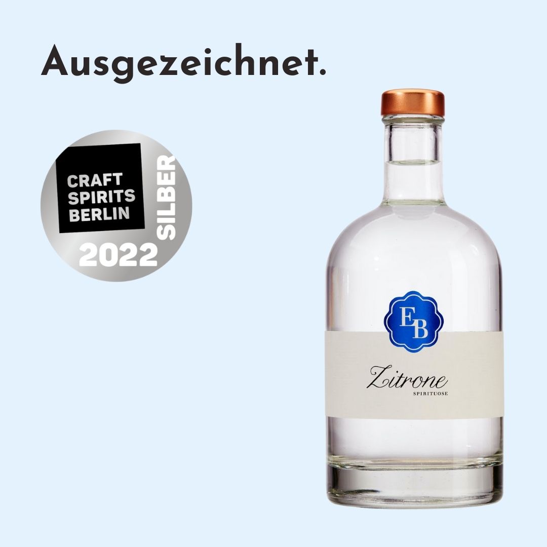 Der Zitronenbrand der Destillerie Brunner wurde international bei den Craft Spirits Awards Berlin von einer Fachjury hervorragend bewertet.
