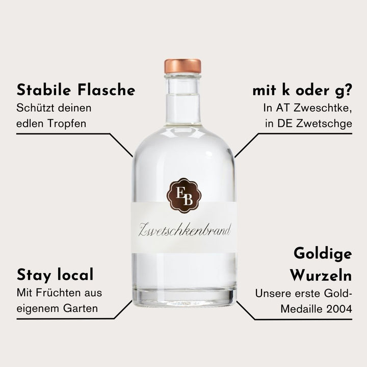 Eigenschaften des Schnaps aus Zwetschgen der Destillerie Brunner, welche ihn einzigartig machen.