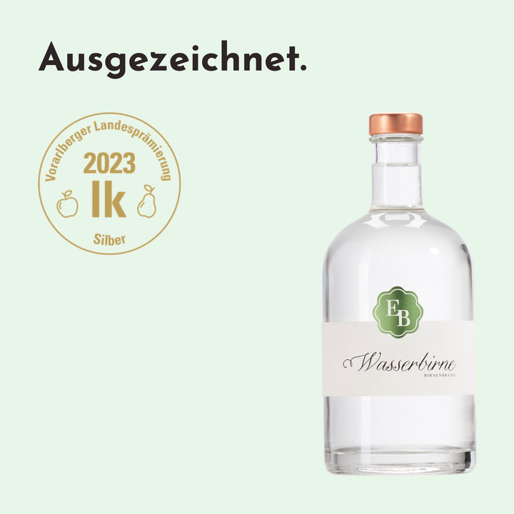 Schweizer Wasserbirne mit Silber bei der Vorarlberger Landesprämierung 2023.